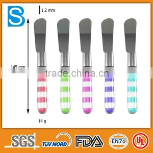 Mirror Polished Plastic Handle Butter Knife thumbnail-1