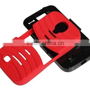 PC+Silicone Mobile Phone Case Kickstand For Samsung Galaxy S5 I9600 thumbnail-1