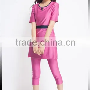 China Factory Wholesale 3 Colors Muslim Lady Sexy Full Cover Swimsuit Stock thumbnail-6