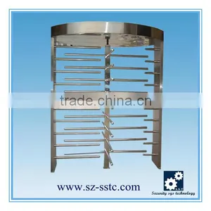 306 Stainless Steel Single Pole Security Gate Full Height Turnstile thumbnail-3