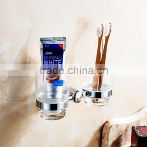 Bathroom Accessory With Copper Double Cup Tumbler Holder for Hotel Family Use. thumbnail-1