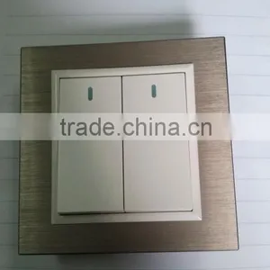 ALUMINIUM PANEL,WALL SWITCH ,TWO GANG ONE WAY SWITCH thumbnail-1