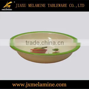 9"Tea Color Melamine Soup Plate With Rim thumbnail-1
