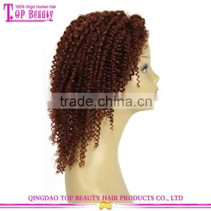 Kinky Curly Color 30 7a Unprocessed Brazilian Human Hair Lace Front Wigs For Black Women thumbnail-3