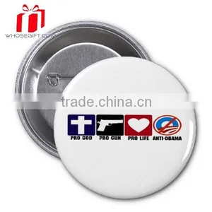 2015 High Quality New Design Promotional Cheap Metal Button Badge thumbnail-1