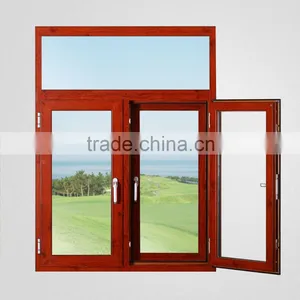 Latest Design Wood Grain Aluminum Doors&windows thumbnail-2
