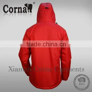 Popular Red Windproof 100 Polyester Waterproof Warm-keeping Work Jacket thumbnail-3