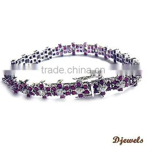 White Gold Diamond Bracelet, Ladies Bracelet, Diamond Jewellery thumbnail-3
