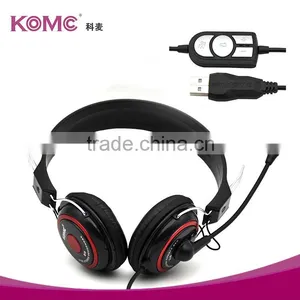 New Fashionable USB Headband Headphones With Mic thumbnail-1