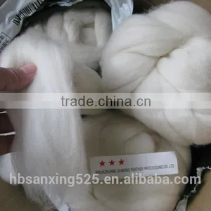 Chinese Wool Top 24MIC, 75MM, Natural White Color. thumbnail-4