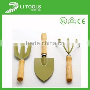 5 Piece Wood Handle Iron Kids Garden Tool Set thumbnail-1