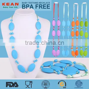 Kean Stylish Food Grade Silicone Baby Teething Beaded Necklace thumbnail-1