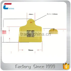 UHF RFID Animal Ear Tags With Barcode /qr Code for Tracking Identification Management thumbnail-1