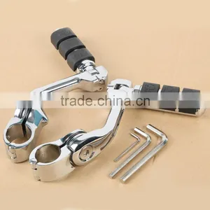 360 Degree Adjustable Highway Footpeg Footrests For Universal 32mm Chrome thumbnail-1