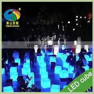 Plastic Bar Furniture Lighted Led Cube Chair Cube Bar Chair thumbnail-5