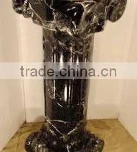 BLACK ZEBRA MARBLE PEDESTALS thumbnail-1