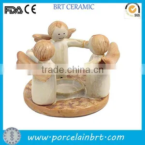 Custom Design Ceramic Angel Candle Holder thumbnail-1