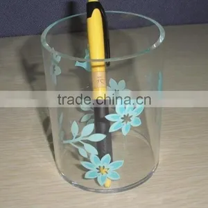 Round Customized Pen Holder/clear Acrylic Wall-mounted Pen Holder/Custom Acrylic Products thumbnail-1