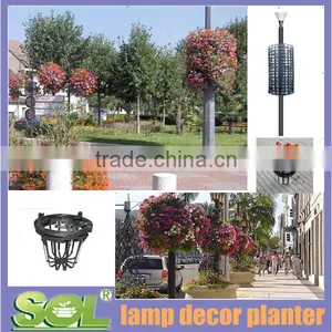 Hydroponics Equipment Plastic Flower Pot Lamp Post Planter thumbnail-1