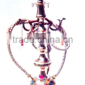 Decorative Brass Hookah, Hookah Pipe, Arabic Hookah, Decorative Metal Hookah thumbnail-1