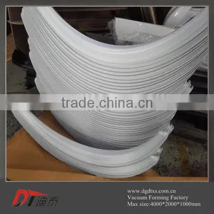 Custom White Arched Plastic Shape Part by Vacuum Forming thumbnail-2