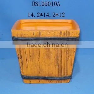 Glazed Ceramic Flower Pot, Flower Container, Garden Flower Pot thumbnail-1