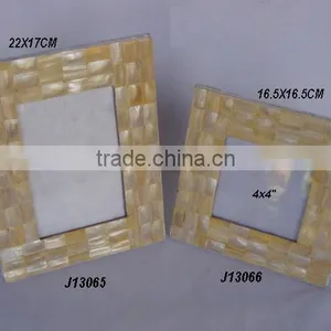 Plain Mother of Pearl Mosaic Photo Frame Available in All Photo Sizes thumbnail-1