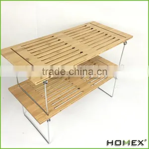 Bamboo Stackable Living Room Corner Shelf Homex-BSCI thumbnail-1