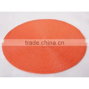 Orange pp Round Placemat/tablemats for Dinner Sets/plastic Placemats thumbnail-1