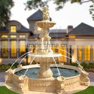 Natural Hand Carved Garden Landscape Design Marble Fountain Stoen for Sale thumbnail-1