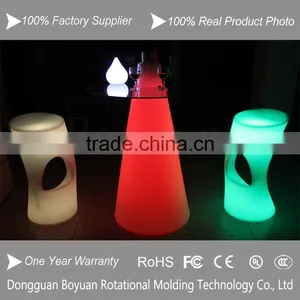 Infrared Remote Control Glass Top Round Led Plastic Rotating Coffee Tables thumbnail-4