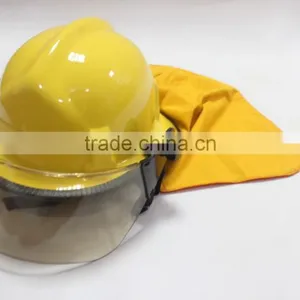 Construction Working Safe Yellow Hat Retardant Hard Thick Material Head Protected Face Visor Flame Protected Hood Helmet thumbnail-6