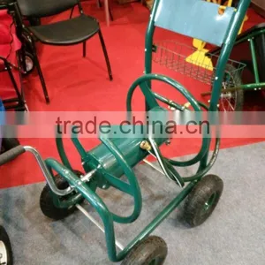 Metal Four Wheel Firm Garden Hose Reel Cart TC4710 thumbnail-2