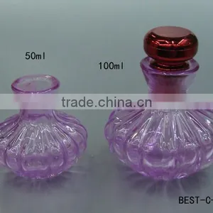 Hot Selling Wholesale 50ml 100ml Empty Pink Decorative Glass Bottle Reed Diffuser Stopper Cosmetic Packaging Free Sample thumbnail-1