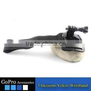 2016 New Wholesale GoPros 3 Incisions Nylon Button Wrist Band for Gopros Heros 4 3 3+ GP06 thumbnail-1