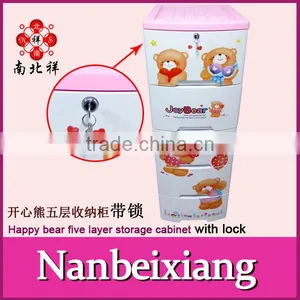 Happy Bear Kids Plastic Wardrobe thumbnail-1