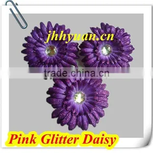 4"Purple Glitter Daisy Flowers thumbnail-1