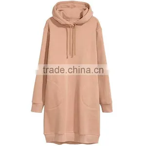 China Factory Distressed Hoodie Ladies New Fashion Long Sweatshirt Dress Professional Casual Hooded Shirt Tops Sweatshirt thumbnail-1