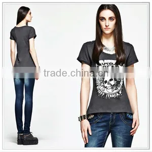 Fashion Digital Printing Custom Fit T-shirt for Young Ladies thumbnail-1