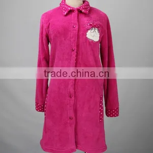 2016 Plus Size Fashion Pink Lovely Women Mature Best Selling Long Wholesale Nightgowns thumbnail-1