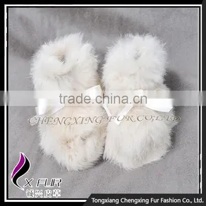 CX-SHOES-07E High Quality Rabbit Fur Soft Winter Warm Baby Shoes thumbnail-1