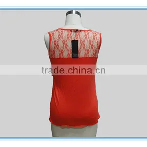 2016 Fashion Red Hot Sale Ladies Lace Vest/Tank Top thumbnail-2