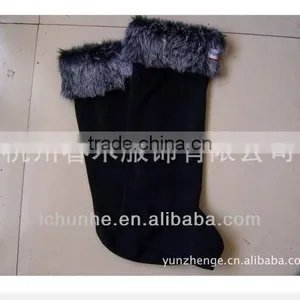 Windproof Lovely Animal Coffee Kids Polar Fleece Fur Rain Boot Warmer Factory thumbnail-4