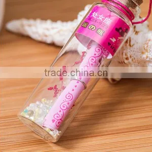 New Fashion Cord Wishing Bottle Pendant for Keychains Cheap Mobile Phone Strap With Glass Wishing Bottle 2016 Promotional Gifts thumbnail-4