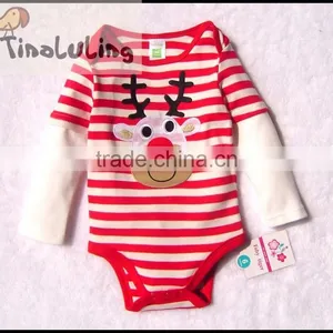 2015 New Long Sleeve Baby Rompers Newborn Cartoon Animal Baby Bodysuits thumbnail-3