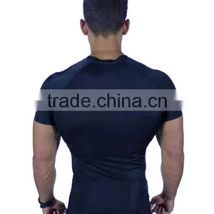 Muscle Tee Shirts Stretch Cotton t Shirt Plain Blank T-shirt thumbnail-2