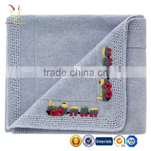 Baby Cashmere Blanket Cable Baby Hand Knit Cashmere Blanket thumbnail-2