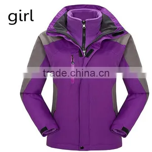 2017 Outdoor Jacket Long Sleeve Waterproof 3-in-1winter Jackets for Women thumbnail-4