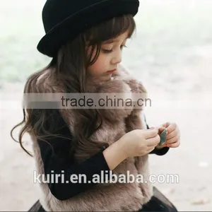 Girls Faux Fur Vest European Style Kids Fashion Waistcoat 2-10 Years Winter Warm Jacket Children Soft Outwear New Arrival thumbnail-1