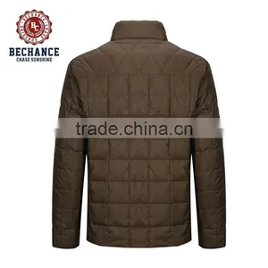 H1036 Mens Fashion Stand Collar Jacket Quilted Down Coat Winter Clothing thumbnail-2